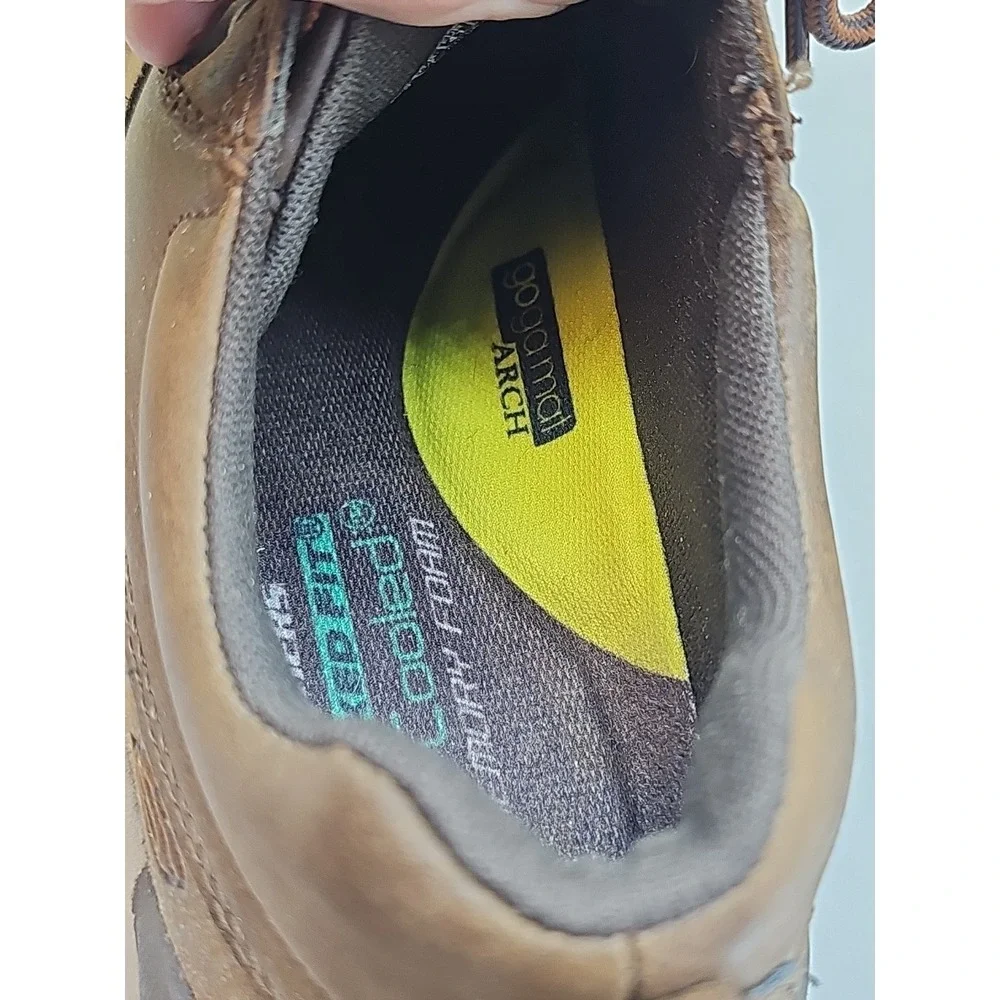 Skechers Men's Elent Leven Boat Shoes Sz  8 Brown Lace Up Air Cooled Arch Suppor
